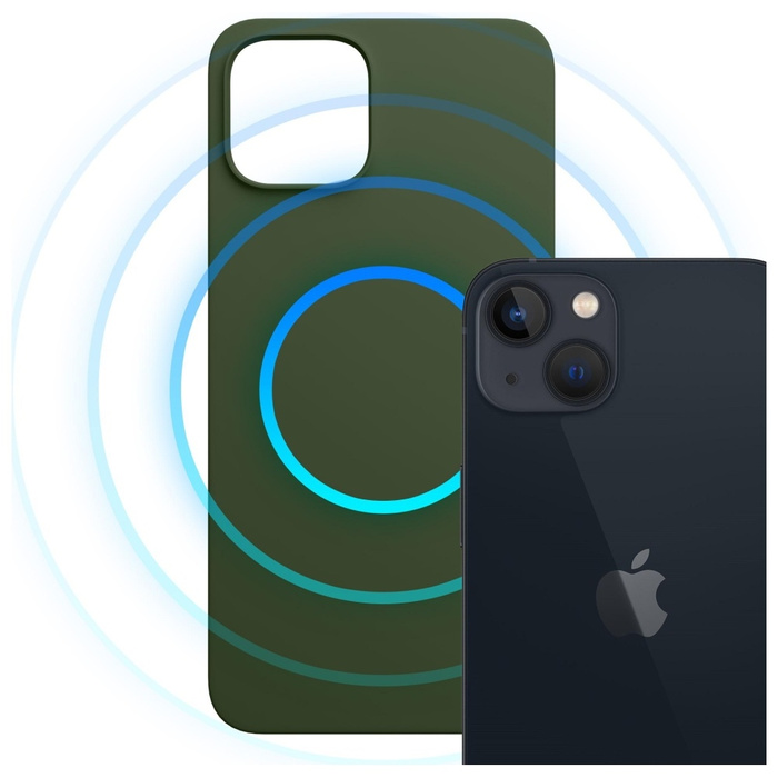 Etui 3MK Hardy MagSilicone do Apple      iPhone 15 ciemnozielony