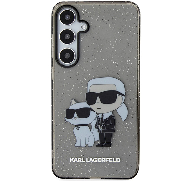 Etui Karl Lagerfeld KLHCS24SHNKCTGK Samsung Galaxy S24 S921 czarny/black hardcase Glitter Karl&Choupette Case