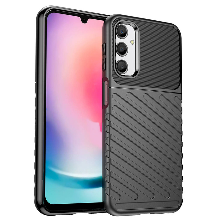 Etui Thunder Case etui do Samsung Galaxy A24 4G silikonowy pancerny pokrowiec czarne Case
