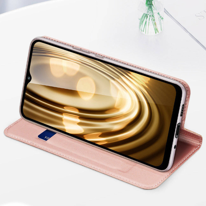 Etui Dux Ducis Skin Pro etui do Xiaomi Redmi 11A / Poco C55 / Redmi 12C pokrowiec z klapką portfel na kartę podstawka różowe Case