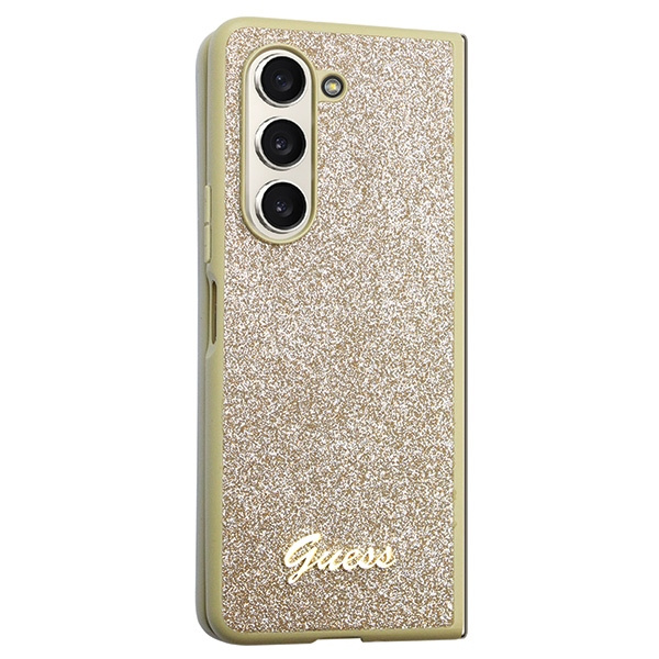 Etui Guess GUHCZFD5HGGSHD F946 Galaxy Z Fold 5 złoty/gold hardcase Glitter Script Case