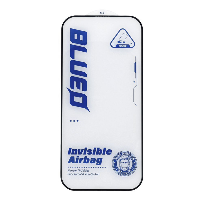 Szkło Hartowane 5D Mr. Monkey Glass - Apple iPhone 14 Pro Max czarny (Airbag Anti-broken)