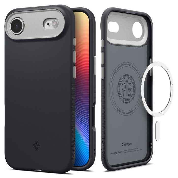 ETUI SPIGEN IPHONE 17 AIR NANO POP MAG MAGSAFE BLACK SESAME