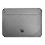 Etui GUESS Laptop 13 14 Sleeve Saffiano Triangle Logo Srebrny Case