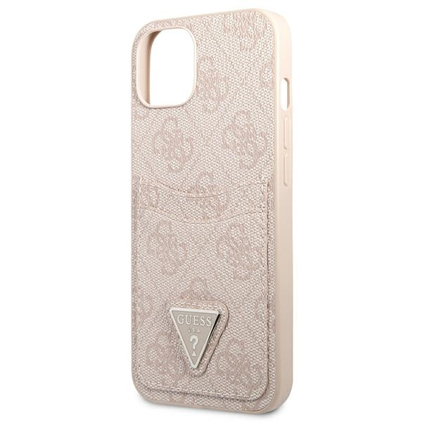 Etui GUESS Apple iPhone 13 4G Triangle Logo Cardslot Różowy Hardcase