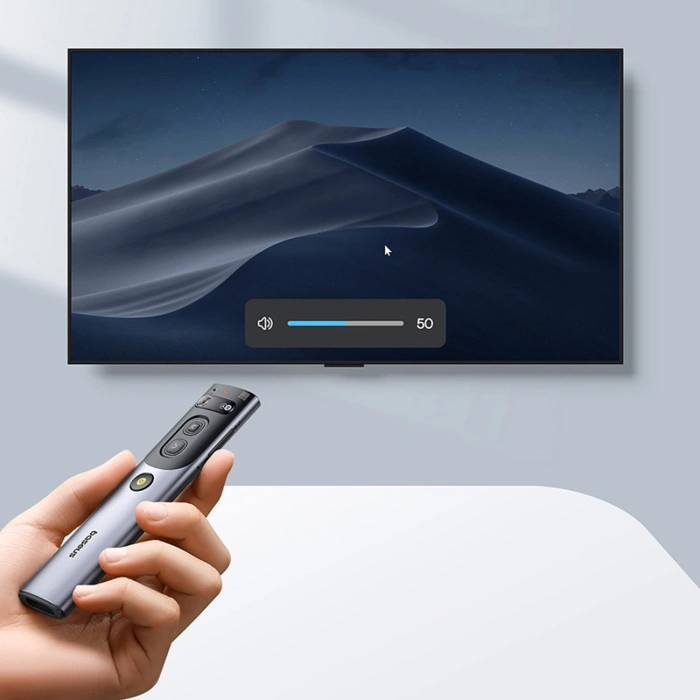 Wskaźnik laserowy Baseus Orange Dot z AI i automatycznym tłumaczeniem - szary (z akumulatorem)