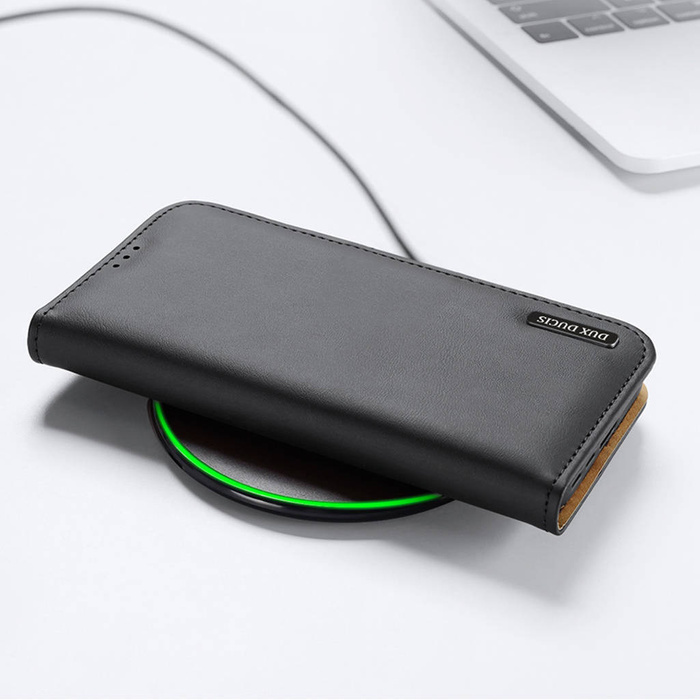 Dux Ducis Hivo etui Samsung Galaxy S23 pokrowiec z klapką portfel podstawka blokada RFID brązowe