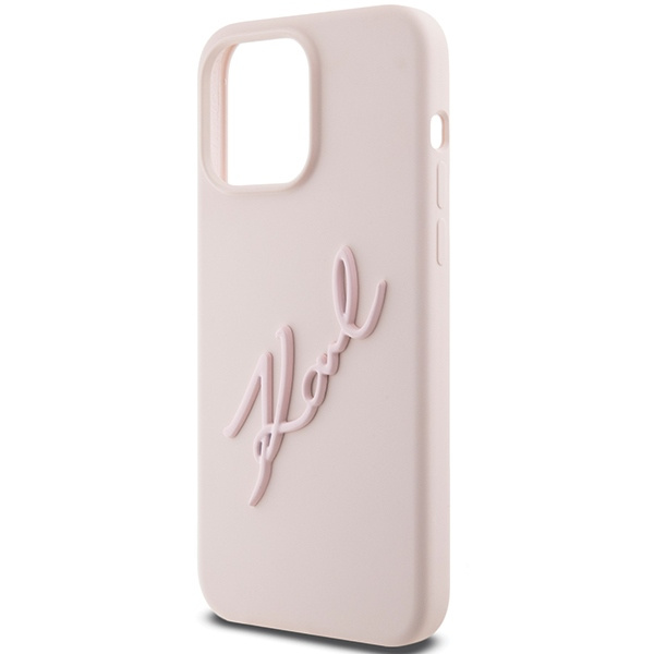 Etui Karl Lagerfeld KLHCP15XSKSBMCP iPhone 15 Pro Max 6.7" różowy/pink hardcase Silicone Karl Script Case