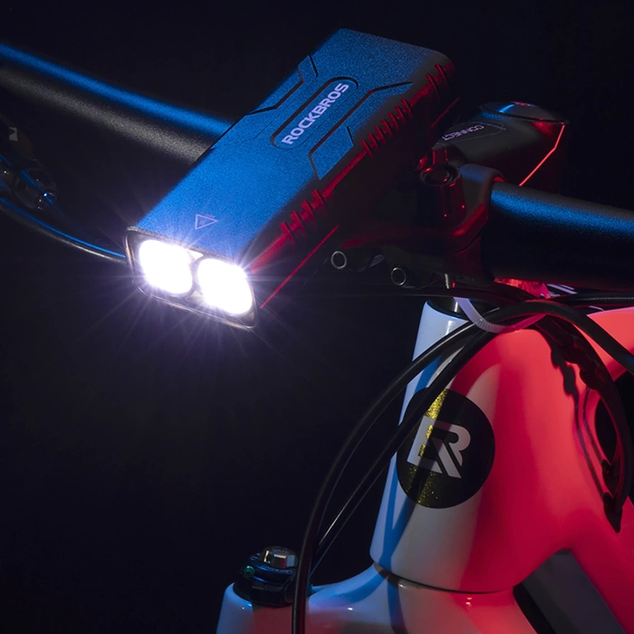 Lampka rowerowa Rockbros 24310002001 850 lm z funkcją powerbanku + kabel USB-C - USB-A - czarna