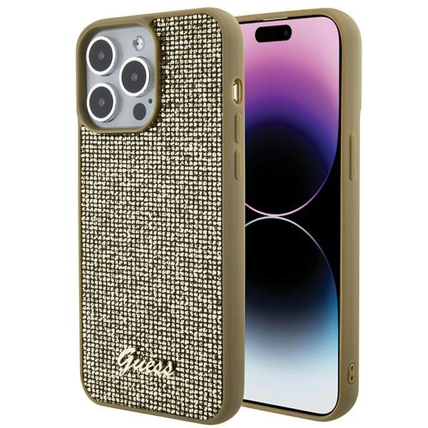 Etui Guess GUHCP15XPMSDGSD iPhone 15 Pro Max 6.7" złoty/gold hardcase Disco Metal Script Case