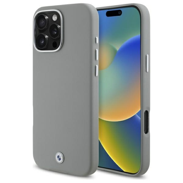 Etui BMW iPhone 16 Pro Max szary/grey hardcase Sign Full Wrapped Metal MagSafe