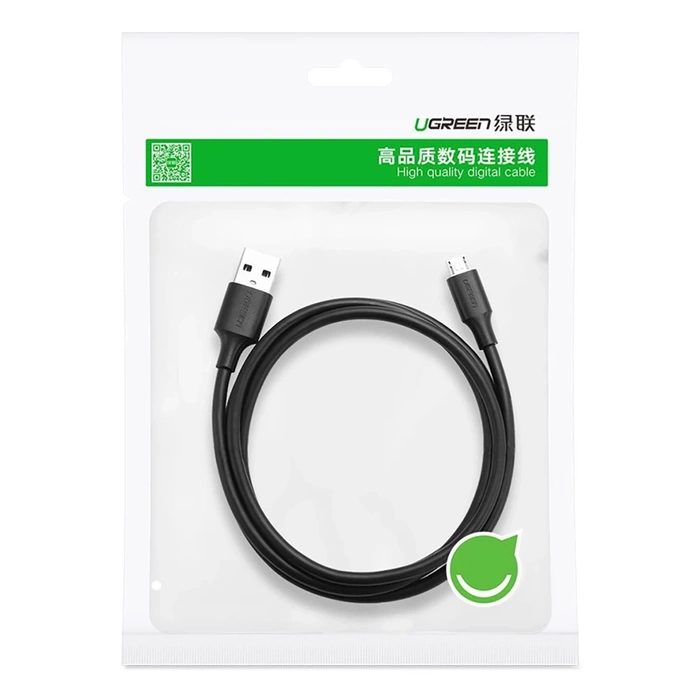 Kabel UGREEN USB-A Micro USB QuickCharge 3.0 2.4A 0.5m Czarny