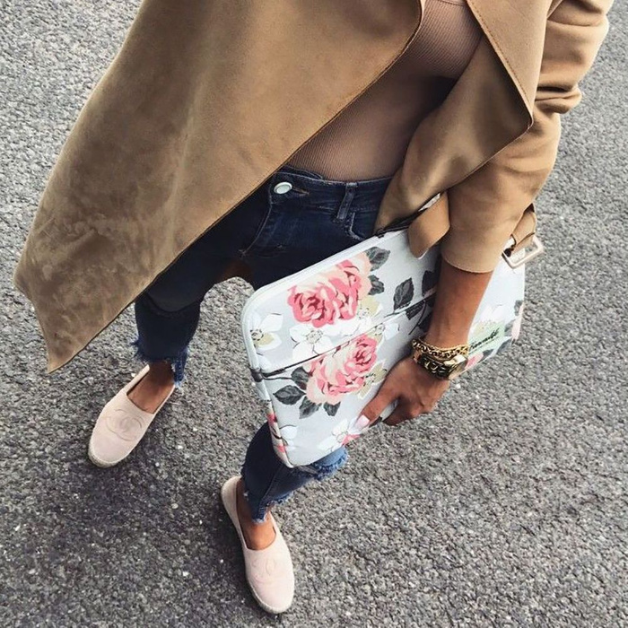 Etui CANVASLIFE Laptop 13-14 Briefcase Navy Rose Granatowe Case