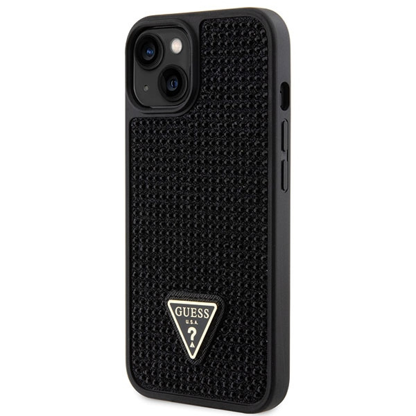 Etui Guess GUHCP14SHDGTPK iPhone 14 6.1" czarny/black hardcase Rhinestone Triangle Case