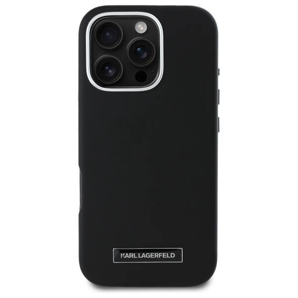 Etui Karl Lagerfeld iPhone 16 Pro Max 6.9" czarny/black hardcase FW Metal Plate MagSafe