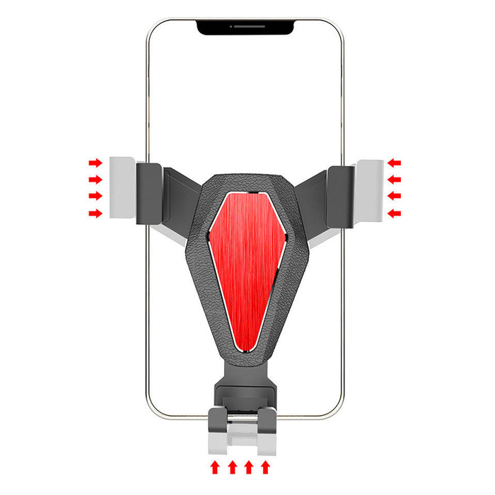 Grawitacyjny uchwyt samochodowy do smartfona na kratkę nawiewu czarny (YC07)
