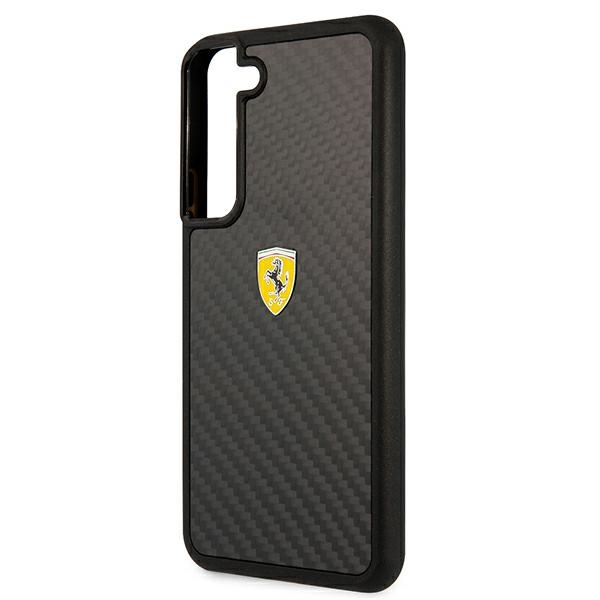 Etui FERRARI Samsung Galaxy S22 Plus On Track Real Carbon Czarny Hardcase
