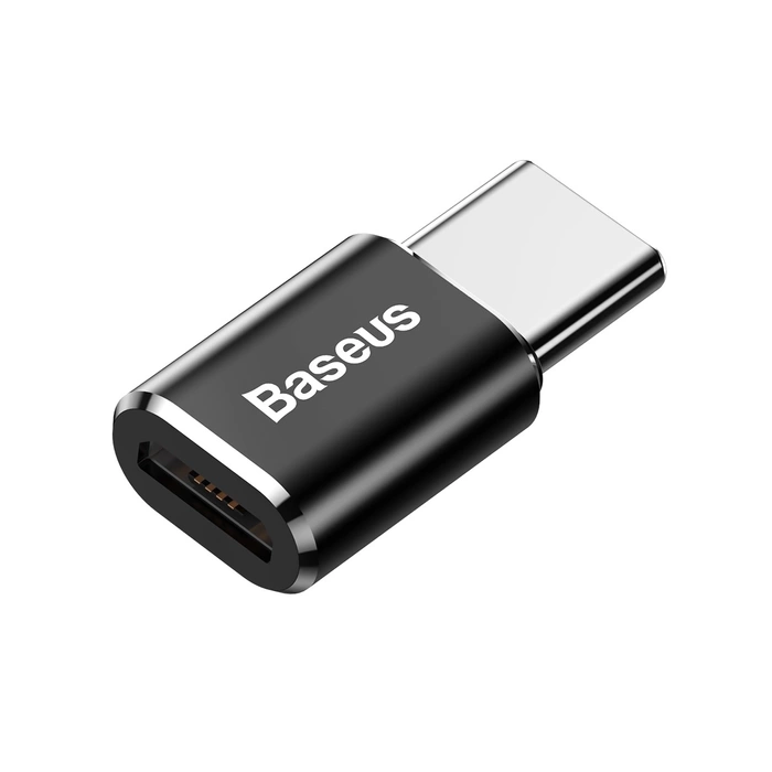 Adapter BASEUS Micro USB Do USB Type-C Czarny