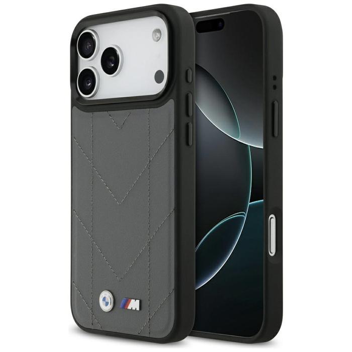 Etui BMW M Quilted Logo MagSafe do       iPhone 17 Pro Max antracyt