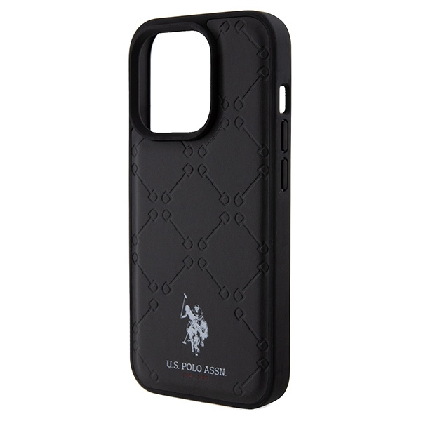 Etui US Polo USHCP15XPYOK iPhone 15 Pro Max 6.7" czarny/black Yoke Pattern Case