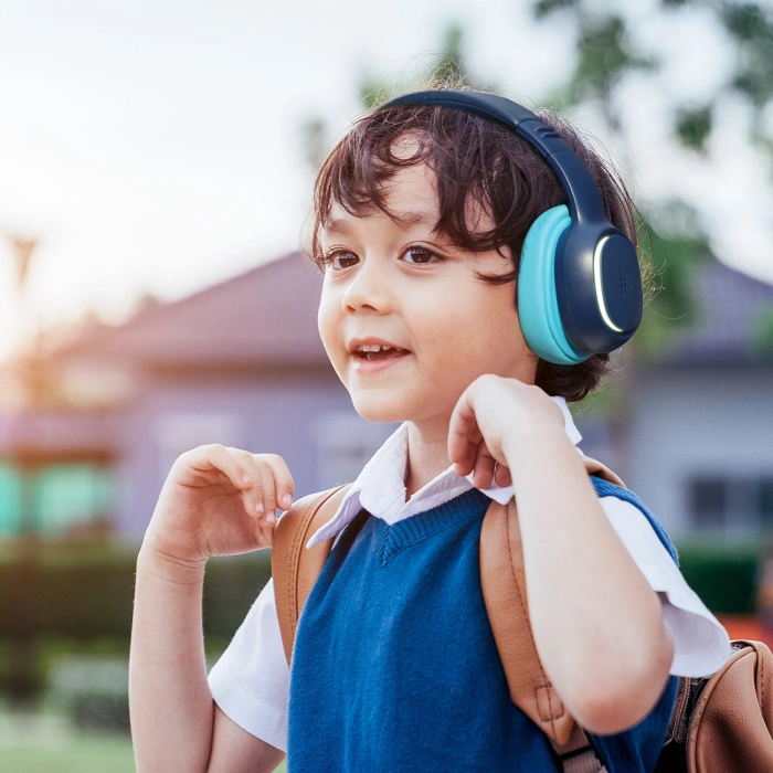 Słuchawki bezprzewodowe Tronsmart KH03 z ANC, dla dzieci, bezpieczne - niebieskie