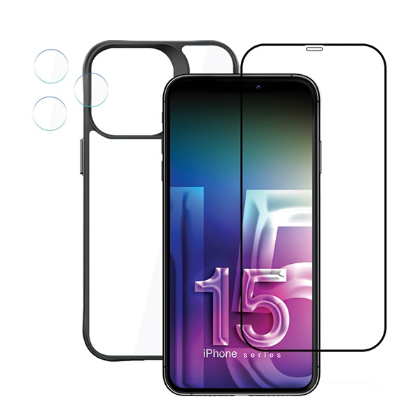 3MK Comfort Set 4in1 iPhone 15 Pro Max 6.7" Zestaw akcesoriów ochronnych 4w1