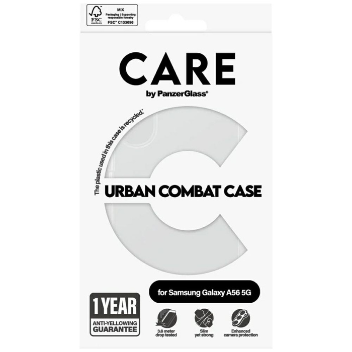 Etui CARE by PanzerGlass Flagship Urban  Combat do Samsung Galaxy A56 5G przezroczysty