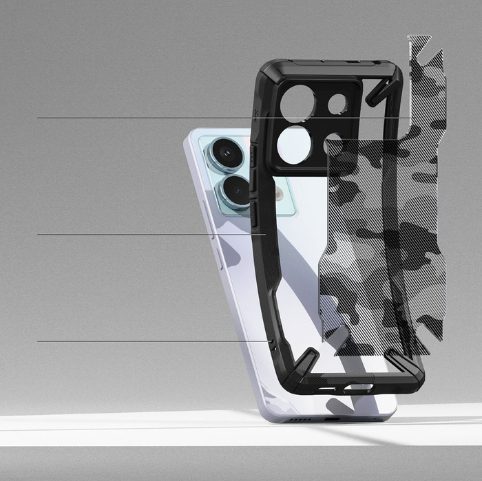 Etui Ringke Fusion X Xiaomi Redmi Note 13 Pro 5g / Poco X6 5g Camo Black
