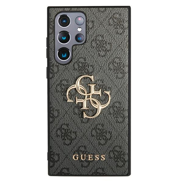 Etui GUESS Samsung Galaxy S22 Ultra 4G Big Metal Logo Szary Hardcase