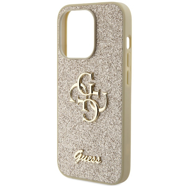 Etui Guess GUHCP15XHG4SGD iPhone 15 Pro Max 6.7" złoty/gold hardcase Glitter Script Big 4G Case