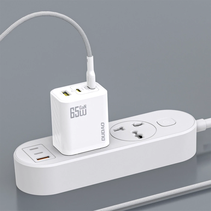 Ładowarka sieciowa Dudao A29C 65W GaN + kabel USB-C - biała