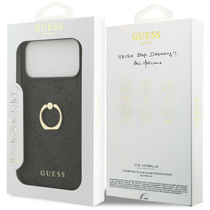 Etui Guess 4G Ring Stand do iPhone 17    Pro Max czarny