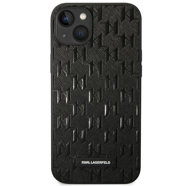 Etui KARL LAGERFELD Apple iPhone 14 Plus Saffiano Mono Metal Logo Czarny Hardcase