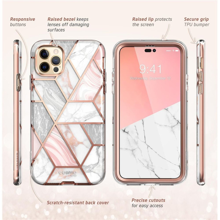 Etui Supcase Cosmo iPhone 14 Pro Marble