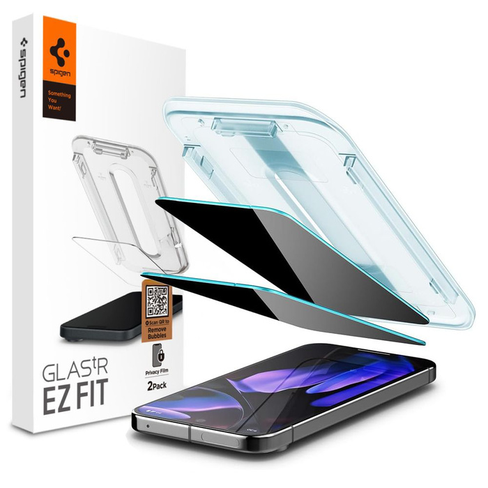 SZKŁO PRYWATYZUJĄCE SPIGEN GOOGLE PIXEL 9 / 9 PRO GLAS.TR ”EZ FIT” 2-PACK PRIVACY