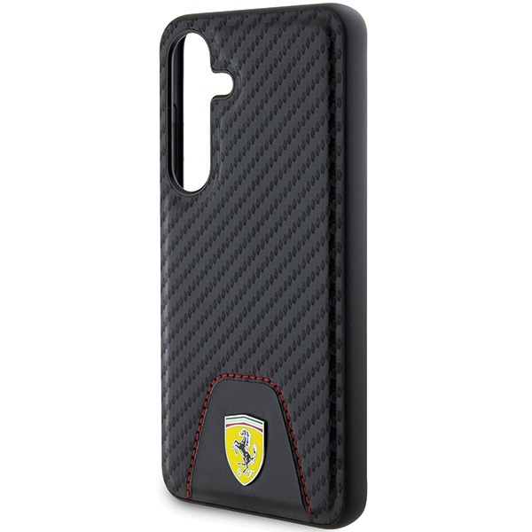 Etui FerrariFEHCS24SN3PUK Samsung Galaxy S24 S921 czarny/black hardcase Carbon Stitched Bottom Case