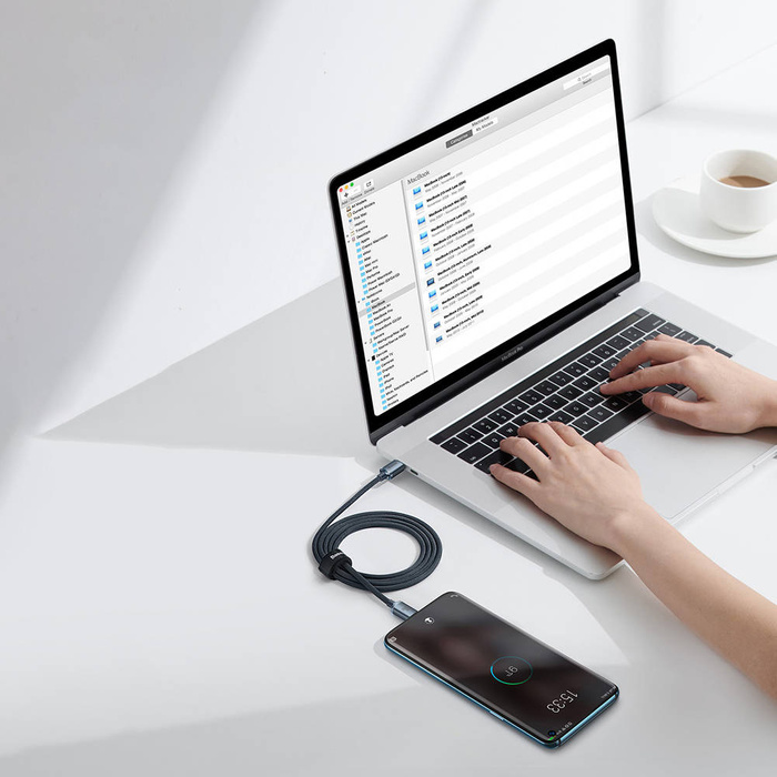 Baseus Crystal Shine Series kabel przewód USB do szybkiego ładowania i transferu danych USB Typ C - USB Typ C 100W 2m czarny (CAJY000701)