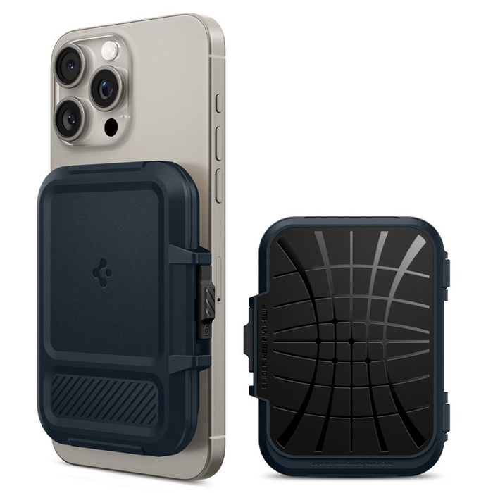 PORTFEL MAGASEF SPIGEN LOCK FIT UNIWERSALNY CARD HOLDER GRANATOWY