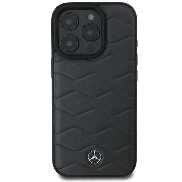 Etui Mercedes iPhone 16 Pro Max 6.9" antracyt szary/antracite grey hardcase MB Waves Leather