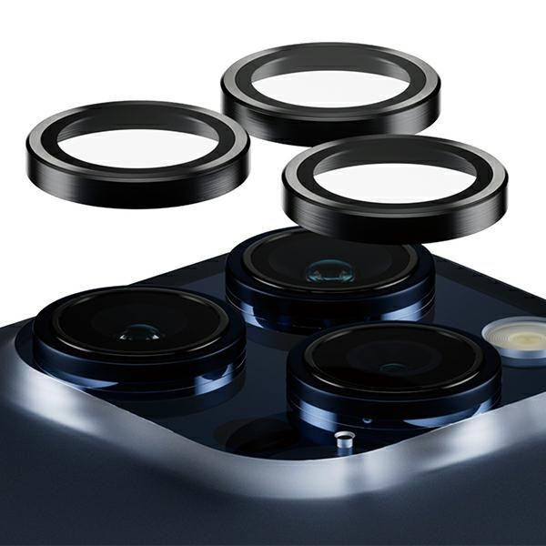 PanzerGlass Hoops Camera iPhone 15 Pro6.1" / 15 Pro Max 6.7" czarny/black 1139 camera lens protector hoop optic rings