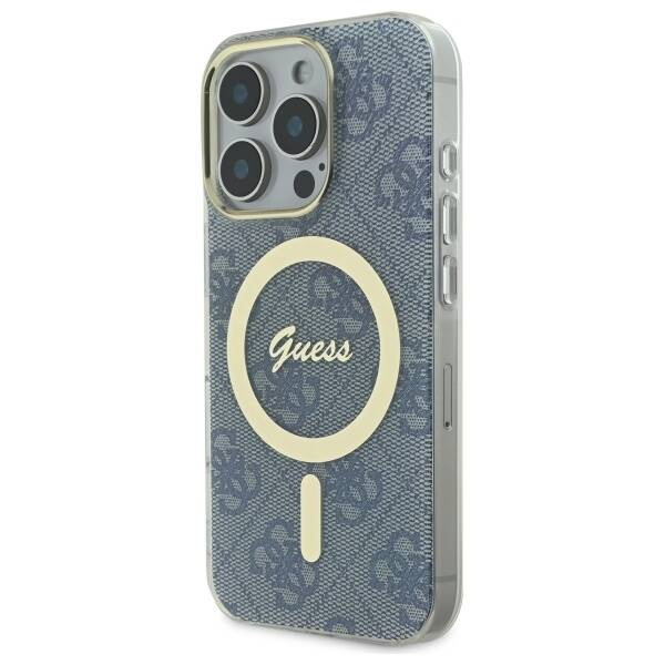 Etui Guess iPhone 16 Pro 6.3" niebieski/blue hardcase IML 4G MagSafe
