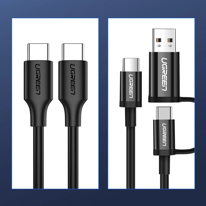 Ugreen kabel USB Typ C do ładowania i transferu danych 3A 0,5m czarny (US286)