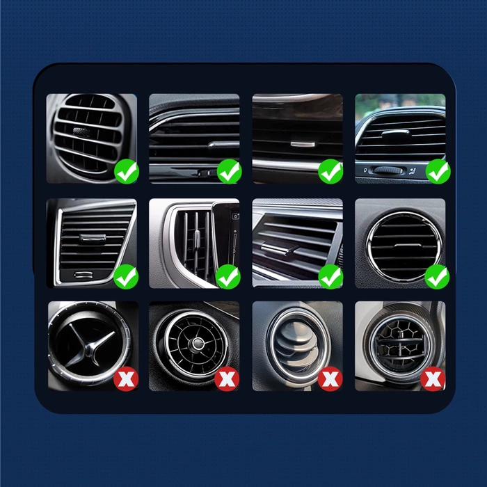 Joyroom uchwyt samochodowy do telefonu z ładowarką indukcyjną Qi 15W (kompatybilną z MagSafe) na kratkę nawiewu srebrny (JR-ZS291)