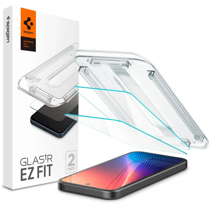 SZKŁO HARTOWANE SPIGEN GOOGLE PIXEL 9A GLAS.TR ”EZ FIT” 2-PACK CLEAR