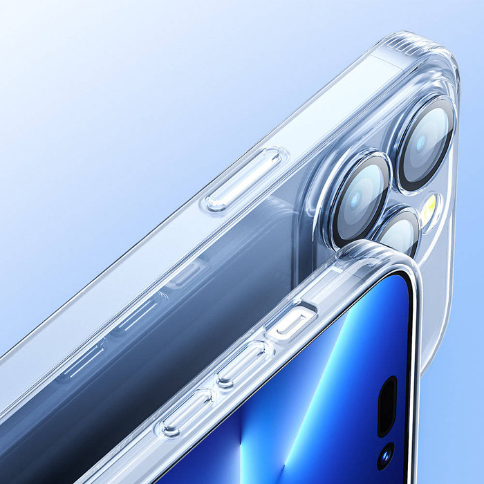 Joyroom 14Q Case etui iPhone 14 Plus obudowa pokrowiec z osłoną na aparat przezroczysty (JR-14Q3 transparent)