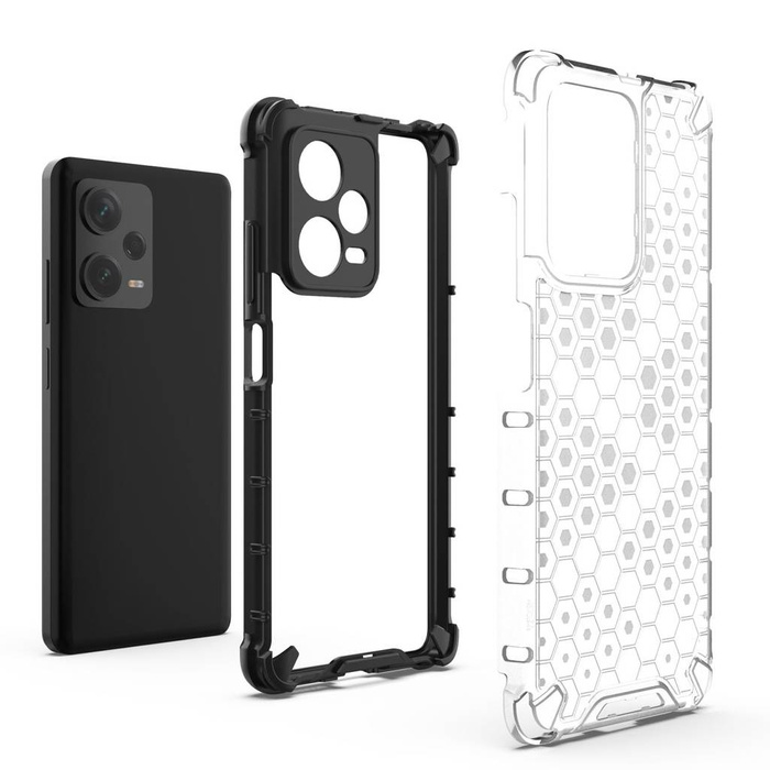 Etui Honeycomb etui do Xiaomi Redmi Note 12 Pro+ pancerny hybrydowy pokrowiec czarne Case