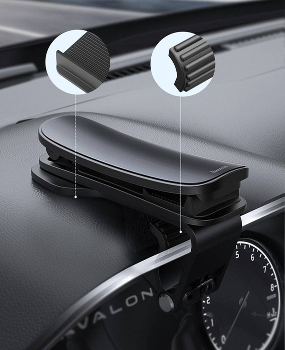 [PO ZWROCIE] Baseus Big Mouth Pro uchwyt samochodowy klamra na deskę rozdzielczą czarny (SUDZ-A01)