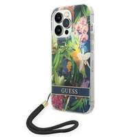Etui GUESS Apple iPhone 14 Pro Flower Strap Niebieski Hardcase