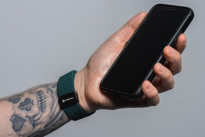 FORCELL F-DESIGN FA02 pasek magnetyczny nylonowy do APPLE Watch 42 / 44 / 45 / 49 mm ciemny zielony