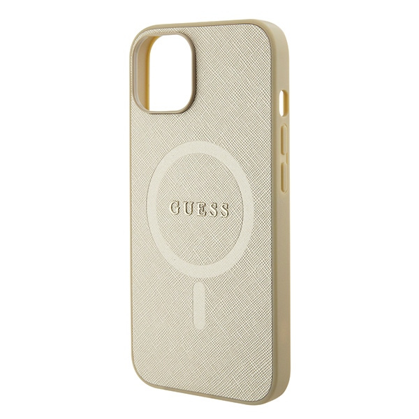 Etui Guess GUHMP15MPSAHMCB iPhone 15 Plus 6.7" złoty/gold hardcase Saffiano MagSafe Case